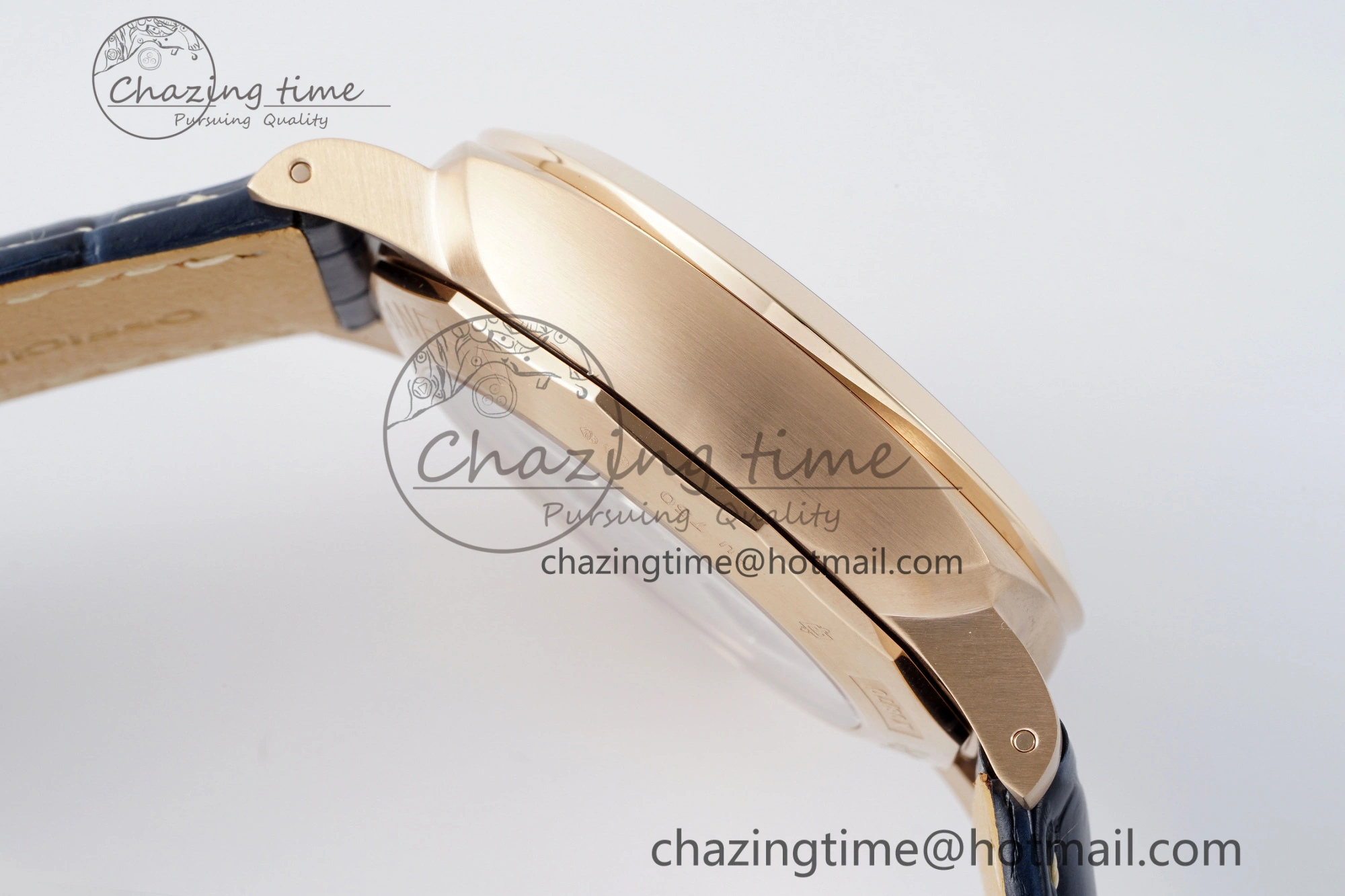 PAM1114 VSF 1:1 Best Edition Black Dial on Blue Leather Strap P9010