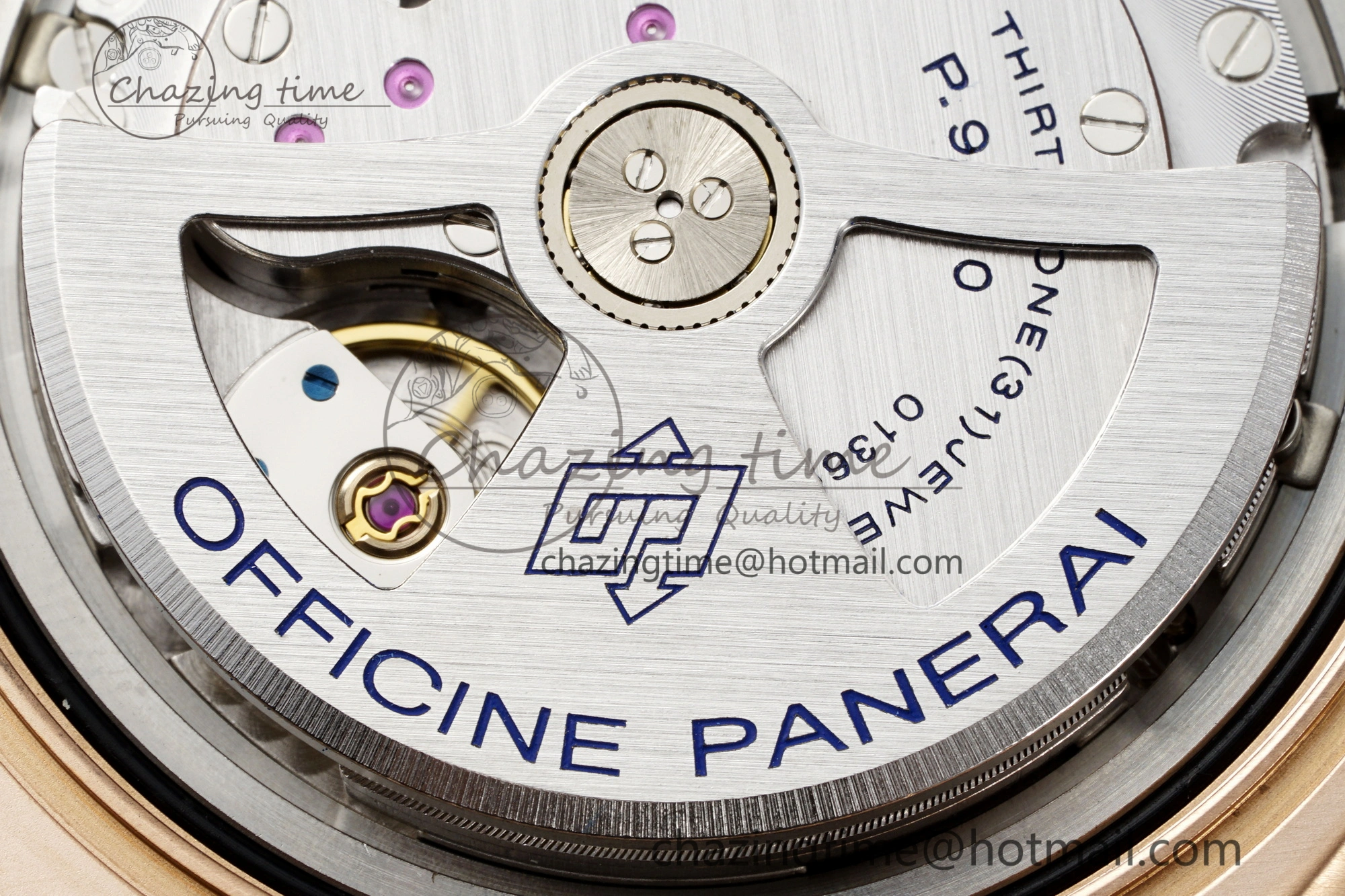 PAM1114 VSF 1:1 Best Edition Black Dial on Blue Leather Strap P9010