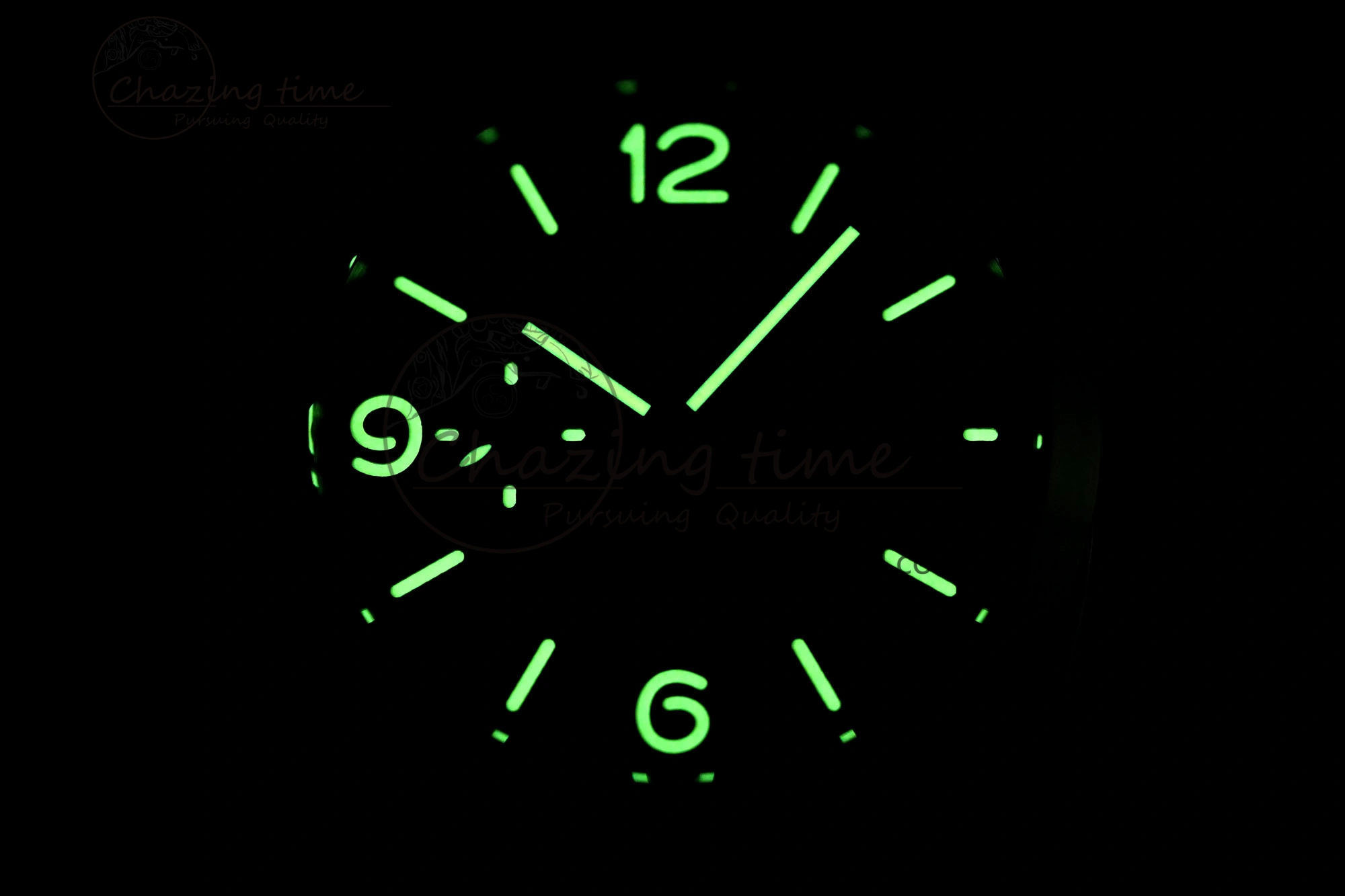 PAM1115 VSF 1:1 Best Edition Black Dial on Black Leather Strap P9010
