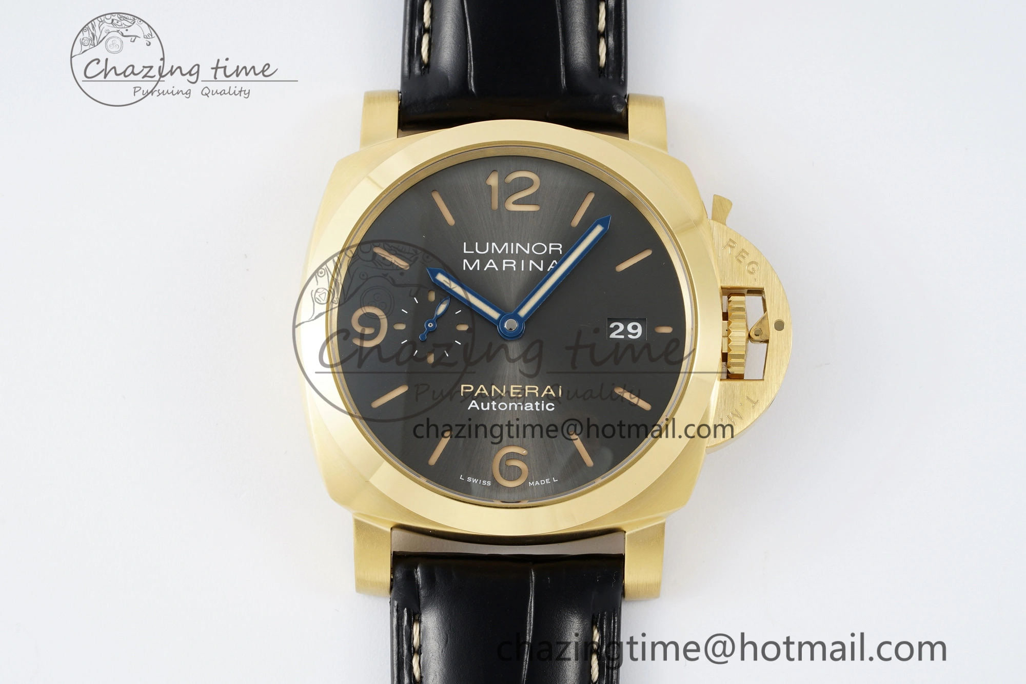 PAM1115 VSF 1:1 Best Edition Black Dial on Black Leather Strap P9010