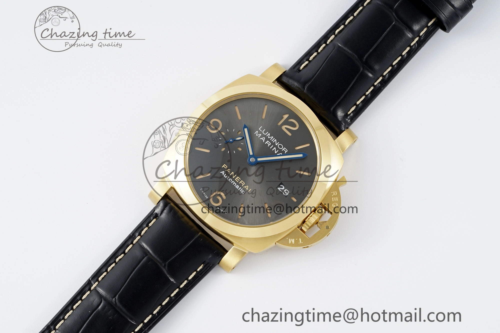PAM1115 VSF 1:1 Best Edition Black Dial on Black Leather Strap P9010