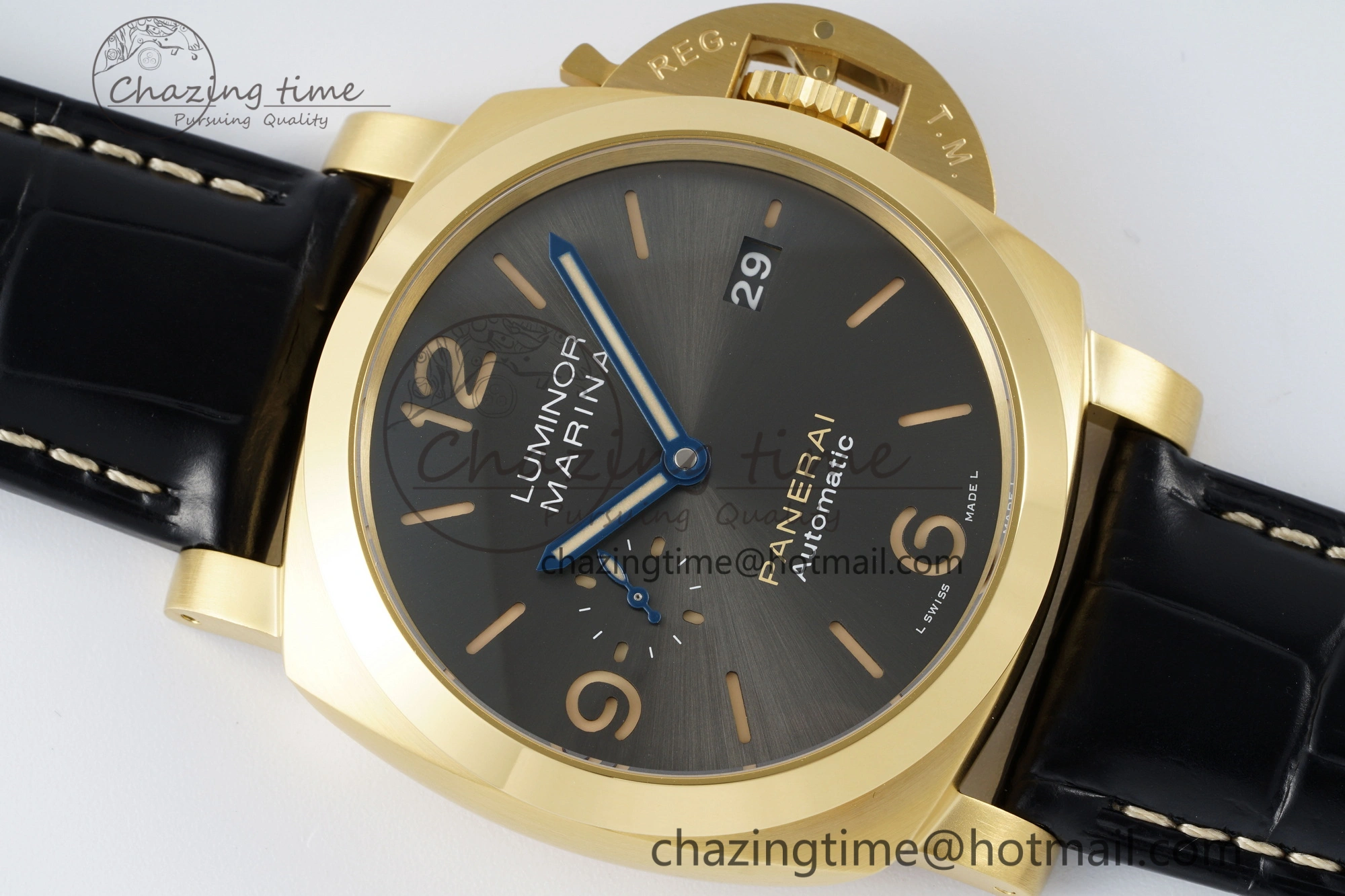 PAM1115 VSF 1:1 Best Edition Black Dial on Black Leather Strap P9010