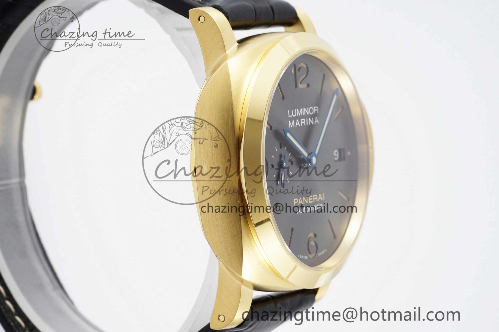 PAM1115 VSF 1:1 Best Edition Black Dial on Black Leather Strap P9010