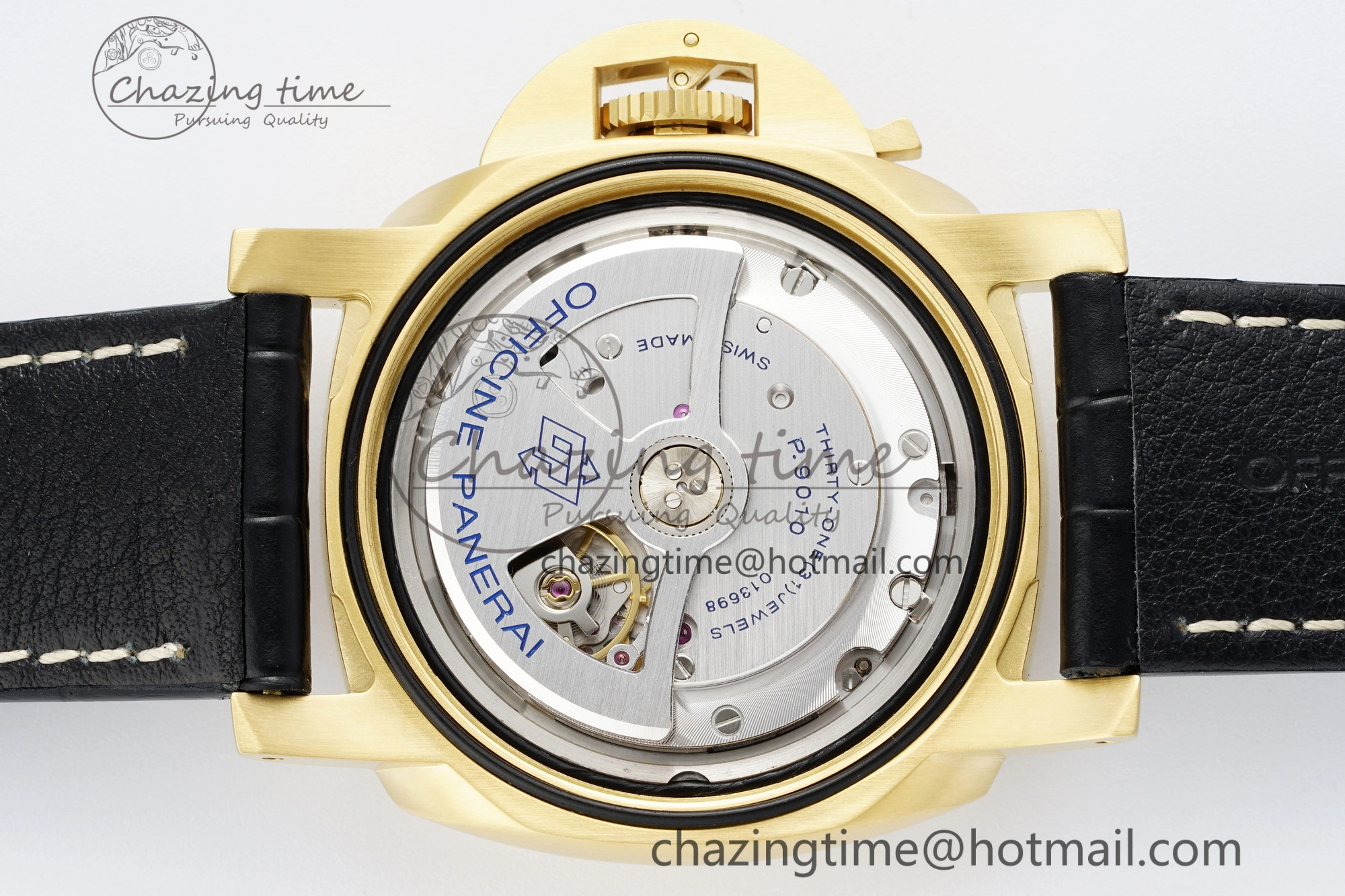 PAM1115 VSF 1:1 Best Edition Black Dial on Black Leather Strap P9010