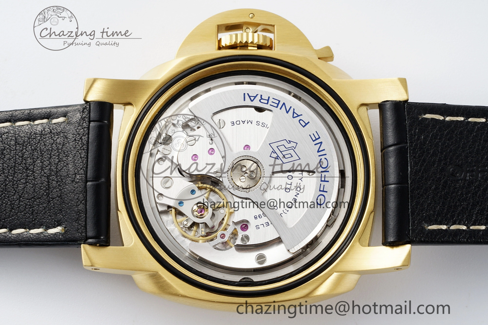 PAM1115 VSF 1:1 Best Edition Black Dial on Black Leather Strap P9010