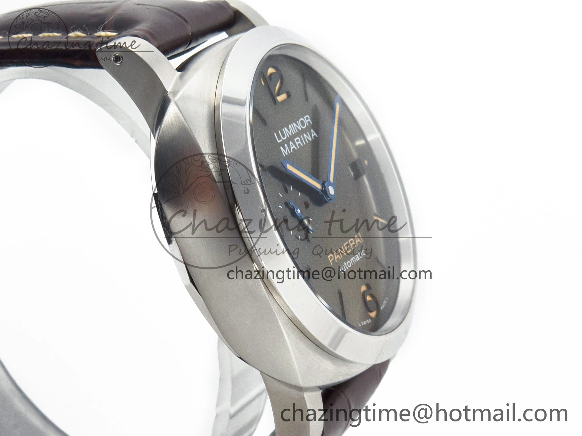 PAM1116 S TTF 1:1 Best Edition Dark Green Dial on Brown Leather Strap P9010