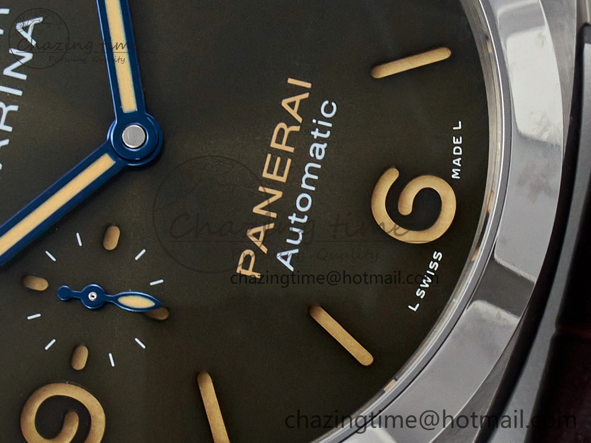 PAM1116 S TTF 1:1 Best Edition Dark Green Dial on Brown Leather Strap P9010