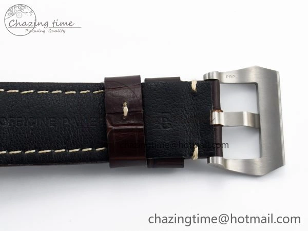 PAM1116 S TTF 1:1 Best Edition Dark Green Dial on Brown Leather Strap P9010