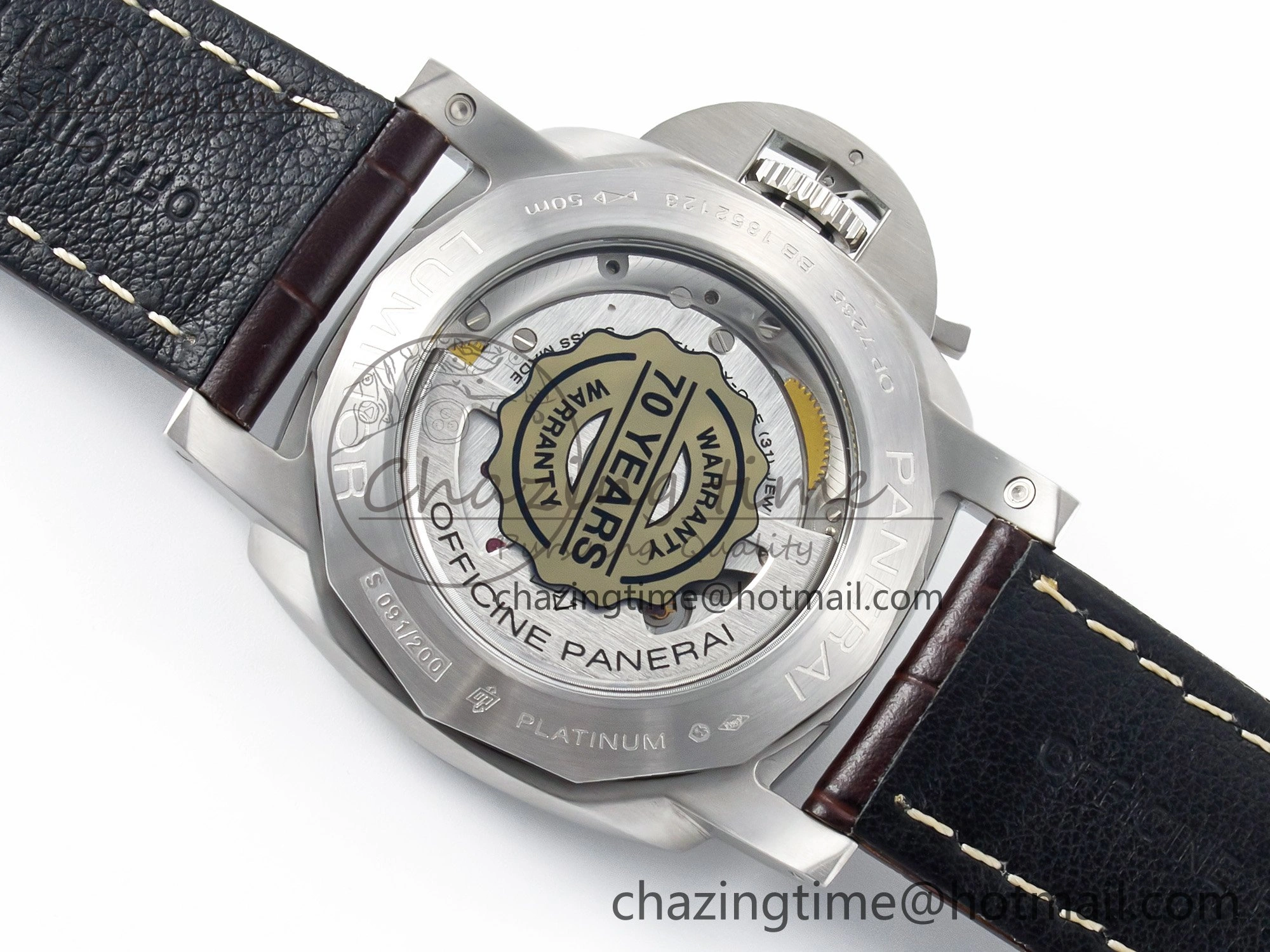 PAM1116 S TTF 1:1 Best Edition Dark Green Dial on Brown Leather Strap P9010