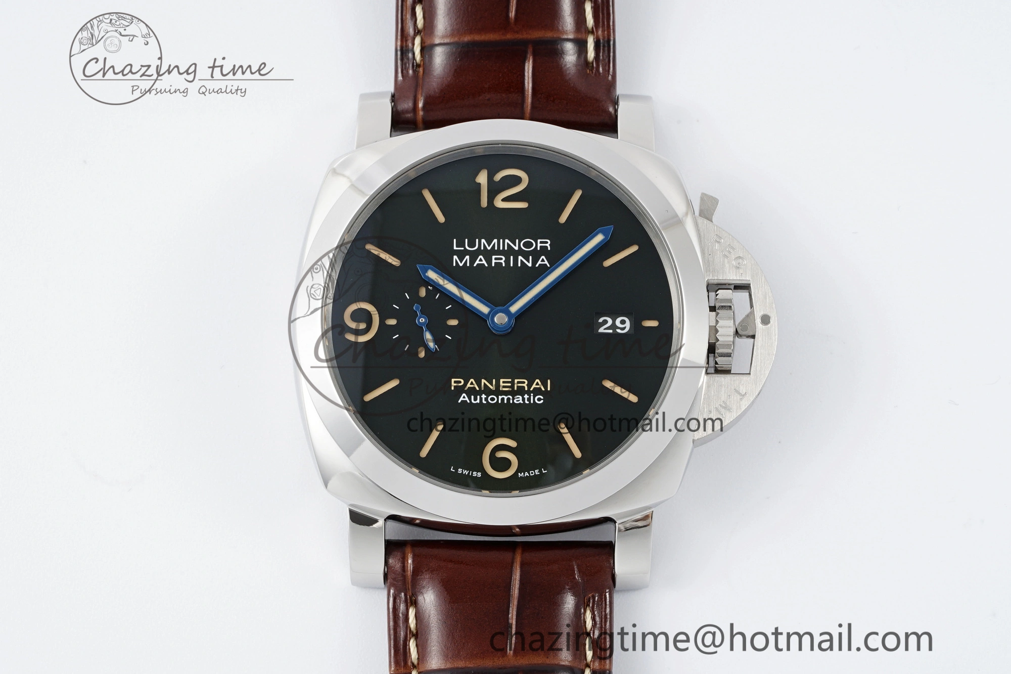 PAM1116 VSF 1:1 Best Edition Dark Green Dial on Brown Leather Strap P9010