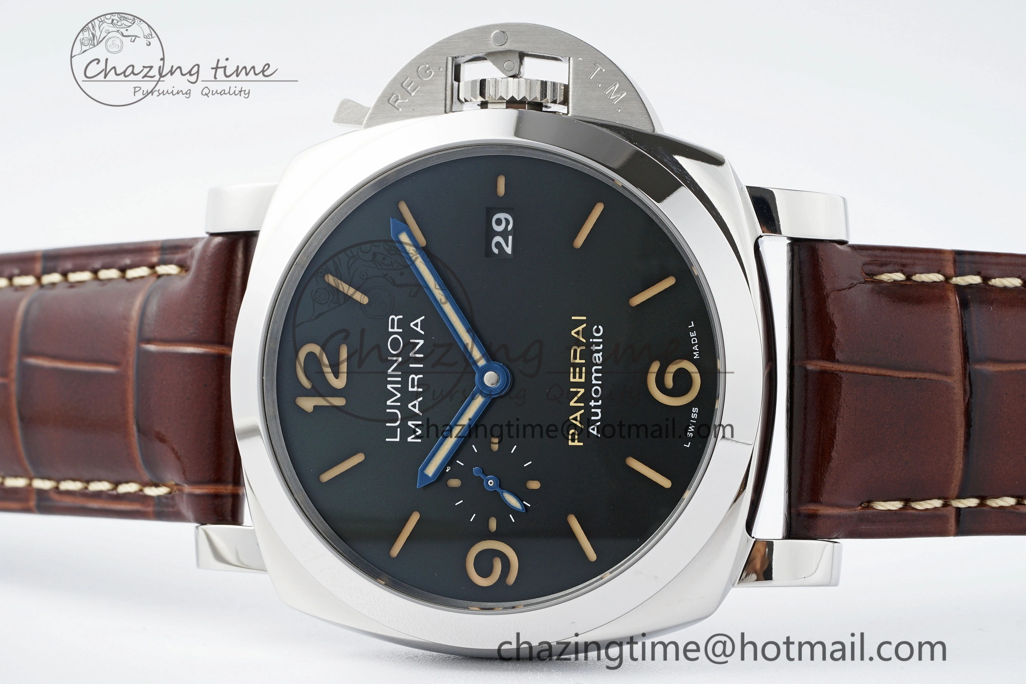 PAM1116 VSF 1:1 Best Edition Dark Green Dial on Brown Leather Strap P9010