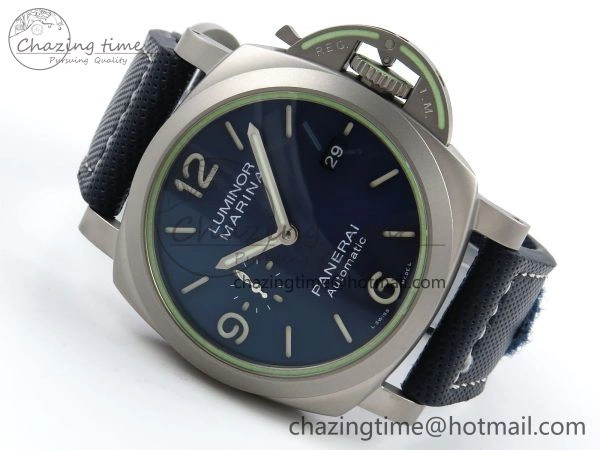 PAM1117 Titanium TTF 1:1 Best Edition Blue Dial on Blue Kevlar Composite Strap P9010