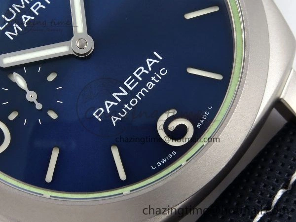 PAM1117 Titanium TTF 1:1 Best Edition Blue Dial on Blue Kevlar Composite Strap P9010