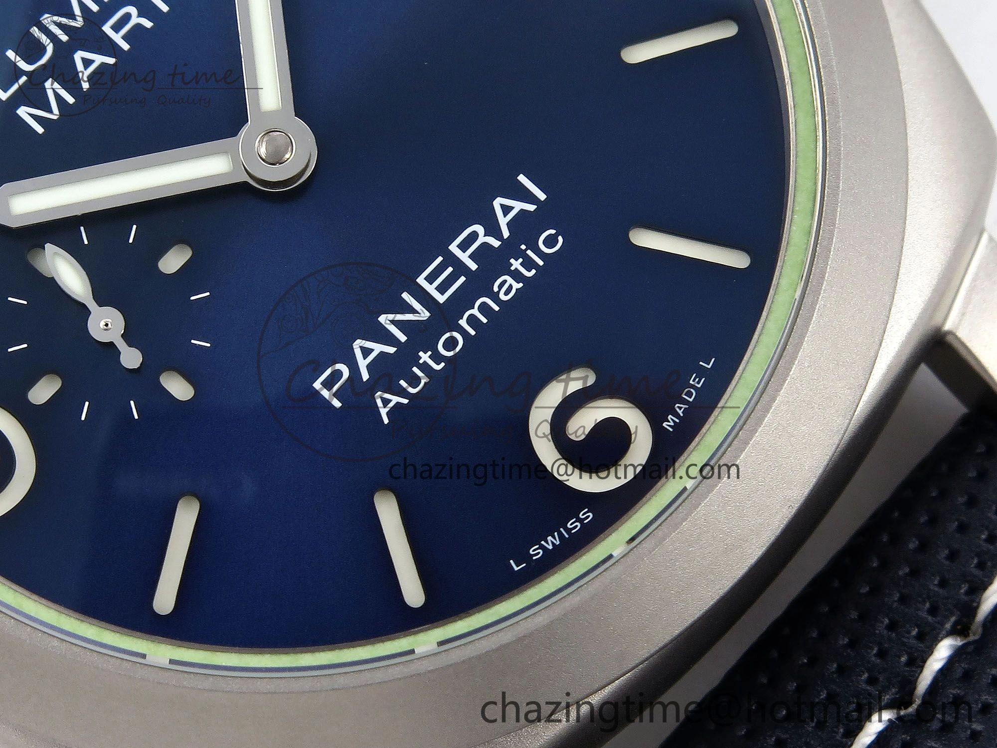 PAM1117 Titanium TTF 1:1 Best Edition Blue Dial on Blue Kevlar Composite Strap P9010