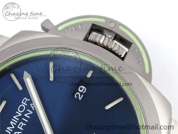 PAM1117 Titanium TTF 1:1 Best Edition Blue Dial on Blue Kevlar Composite Strap P9010