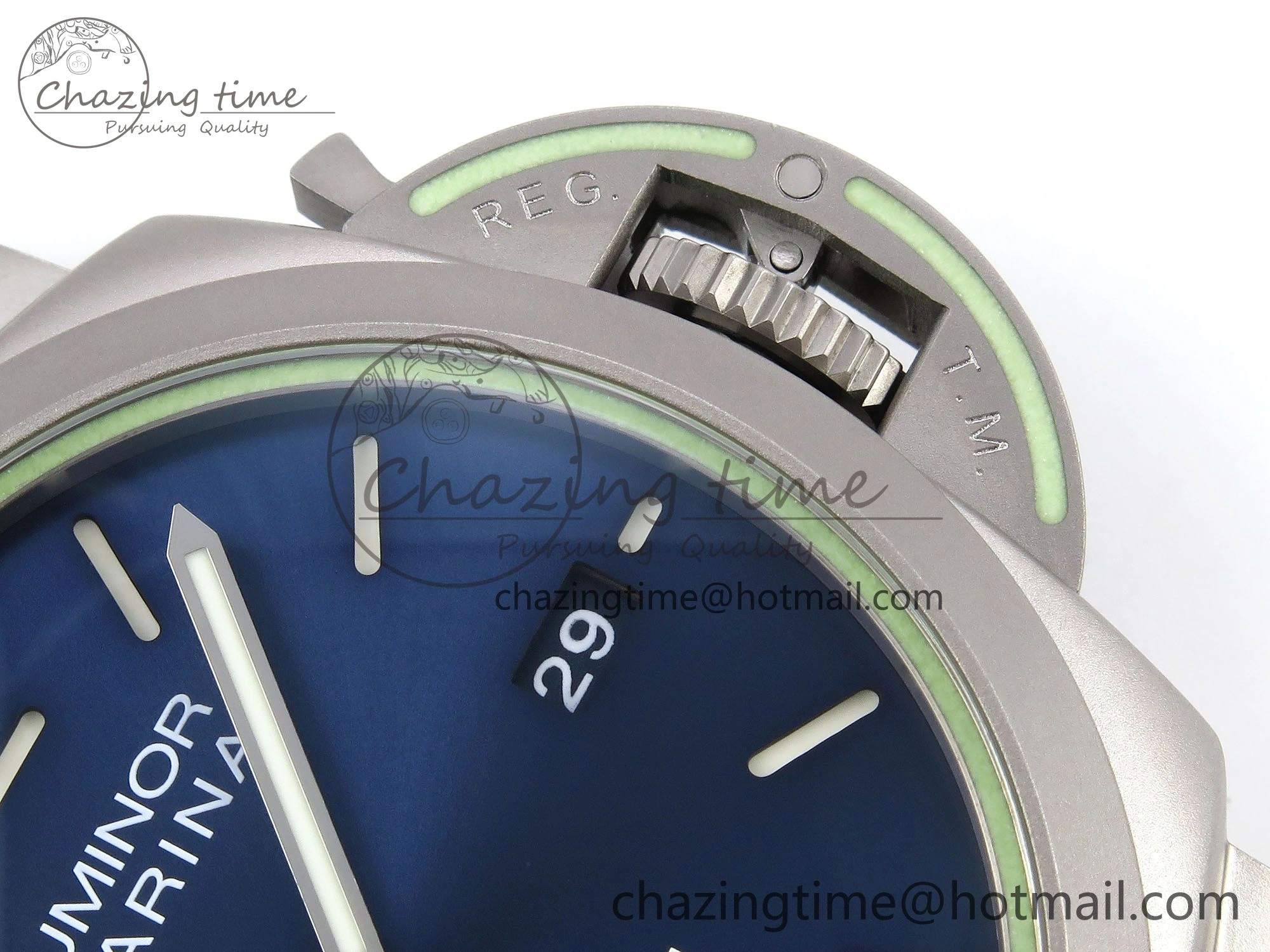 PAM1117 Titanium TTF 1:1 Best Edition Blue Dial on Blue Kevlar Composite Strap P9010