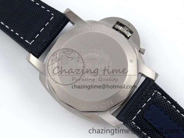 PAM1117 Titanium TTF 1:1 Best Edition Blue Dial on Blue Kevlar Composite Strap P9010