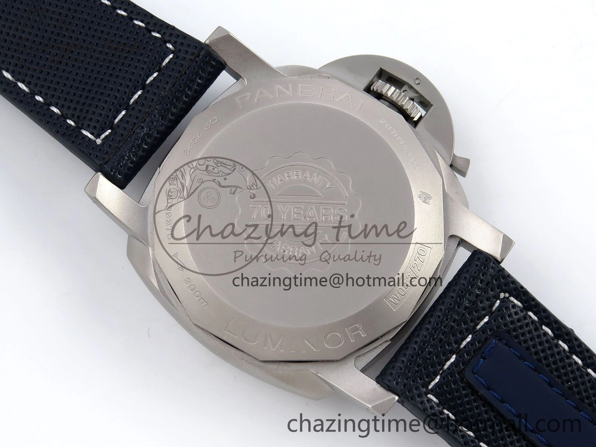 PAM1117 Titanium TTF 1:1 Best Edition Blue Dial on Blue Kevlar Composite Strap P9010