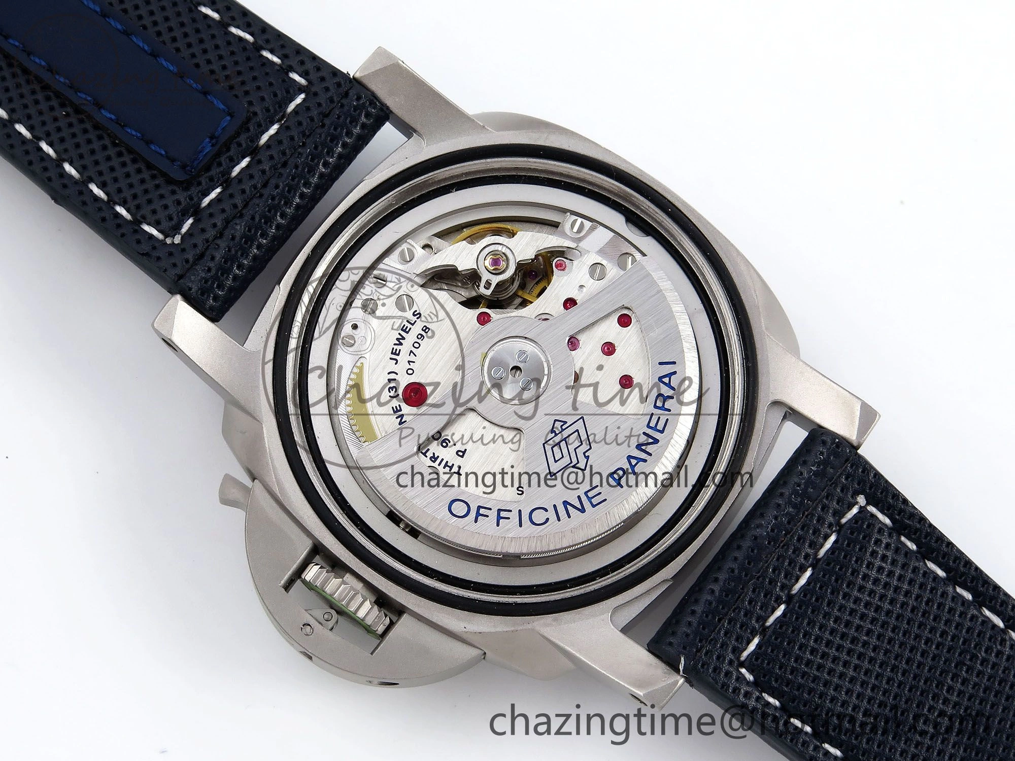 PAM1117 Titanium TTF 1:1 Best Edition Blue Dial on Blue Kevlar Composite Strap P9010