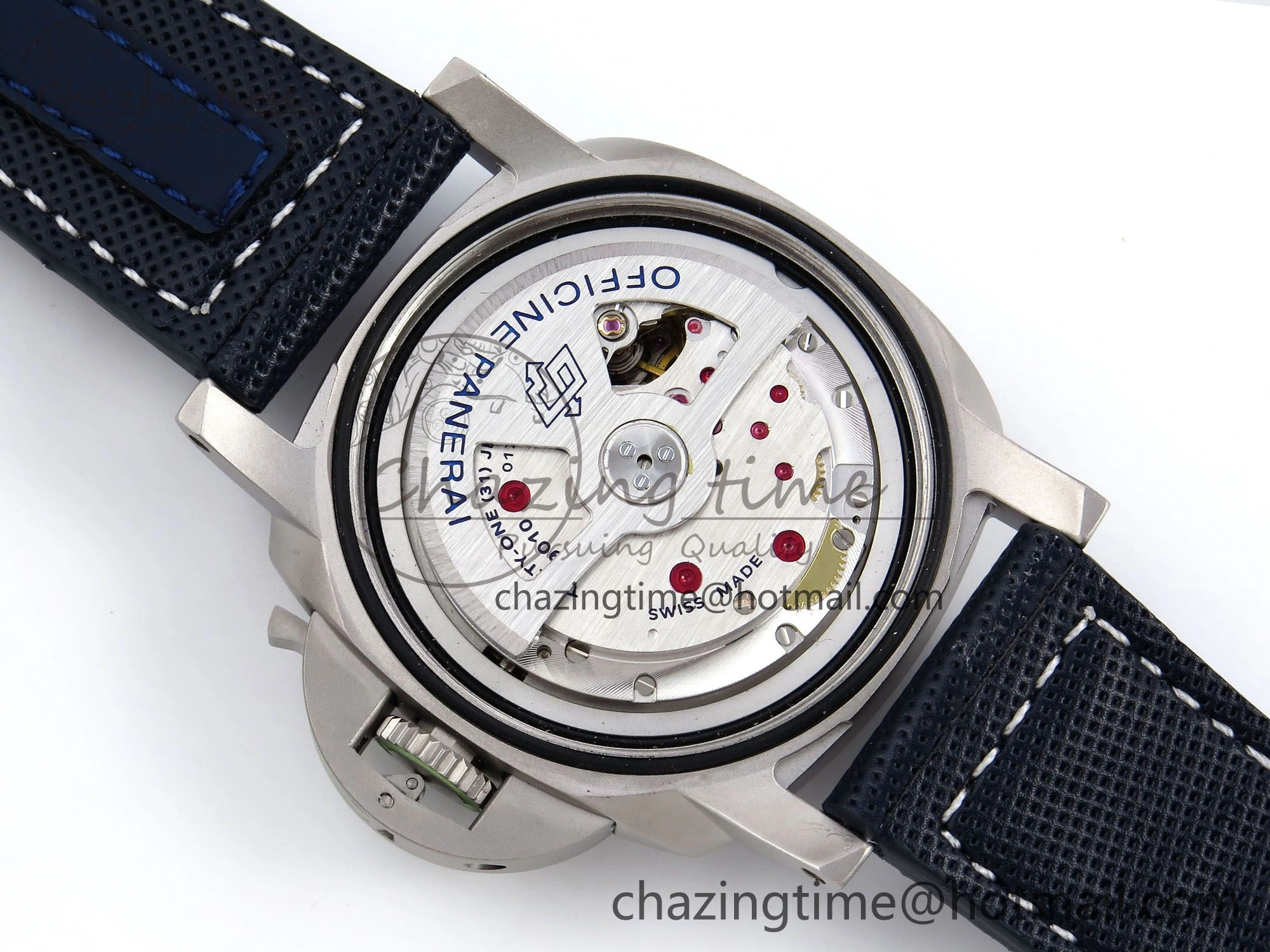 PAM1117 Titanium TTF 1:1 Best Edition Blue Dial on Blue Kevlar Composite Strap P9010
