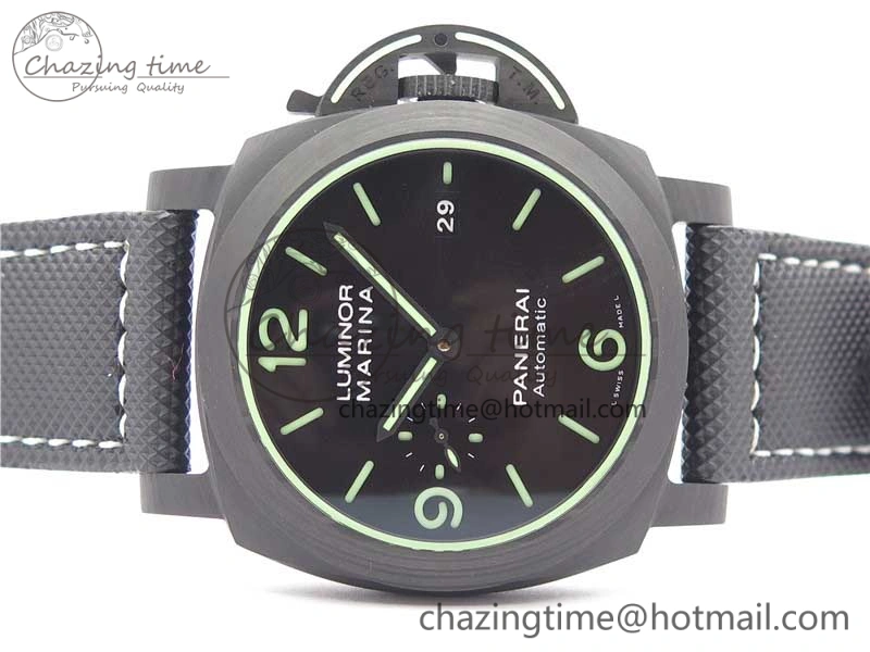 PAM1118 Luminor Marina “Luminous Trilogy” VSF 1:1 Best Edition on Black Sportech Strap P.9010 Clone