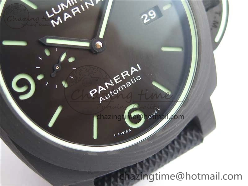 PAM1118 Luminor Marina “Luminous Trilogy” VSF 1:1 Best Edition on Black Sportech Strap P.9010 Clone