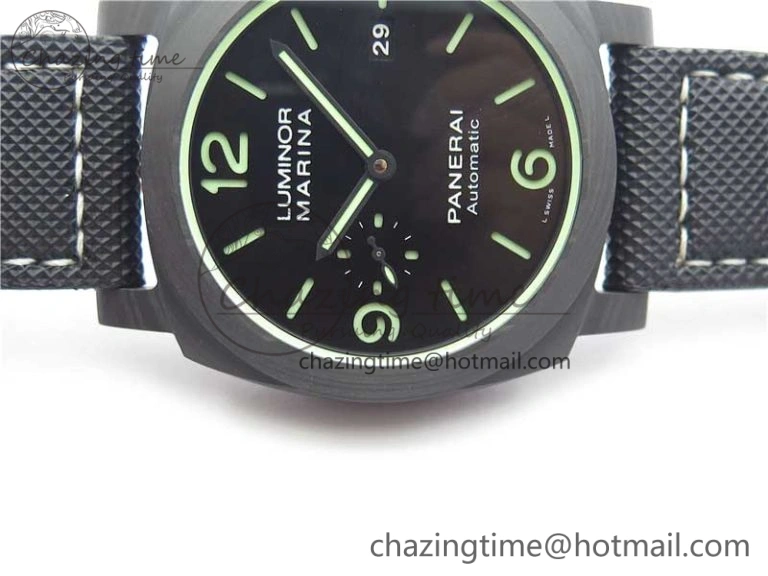 PAM1118 Luminor Marina “Luminous Trilogy” VSF 1:1 Best Edition on Black Sportech Strap P.9010 Clone