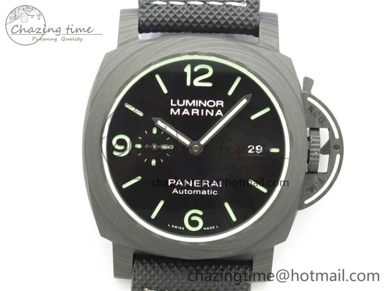 PAM1118 Luminor Marina “Luminous Trilogy” VSF 1:1 Best Edition on Black Sportech Strap P.9010 Clone