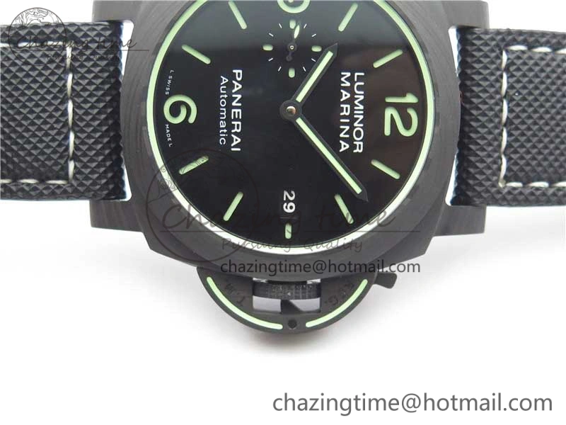PAM1118 Luminor Marina “Luminous Trilogy” VSF 1:1 Best Edition on Black Sportech Strap P.9010 Clone