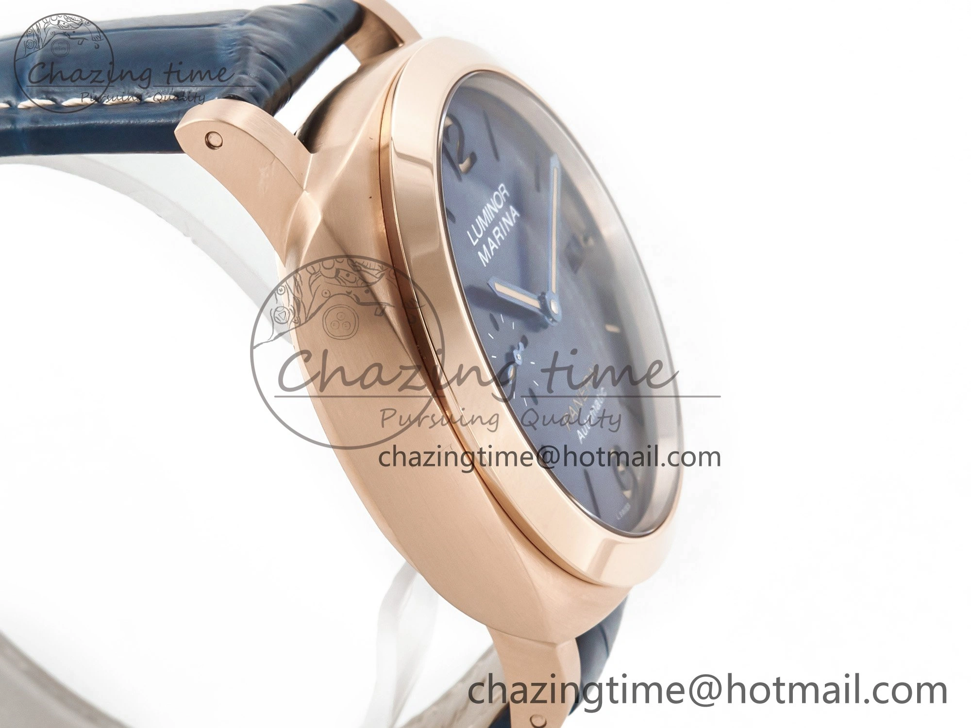 PAM1157 W TTF 1:1 Best Edition on Blue Leather Strap P9010