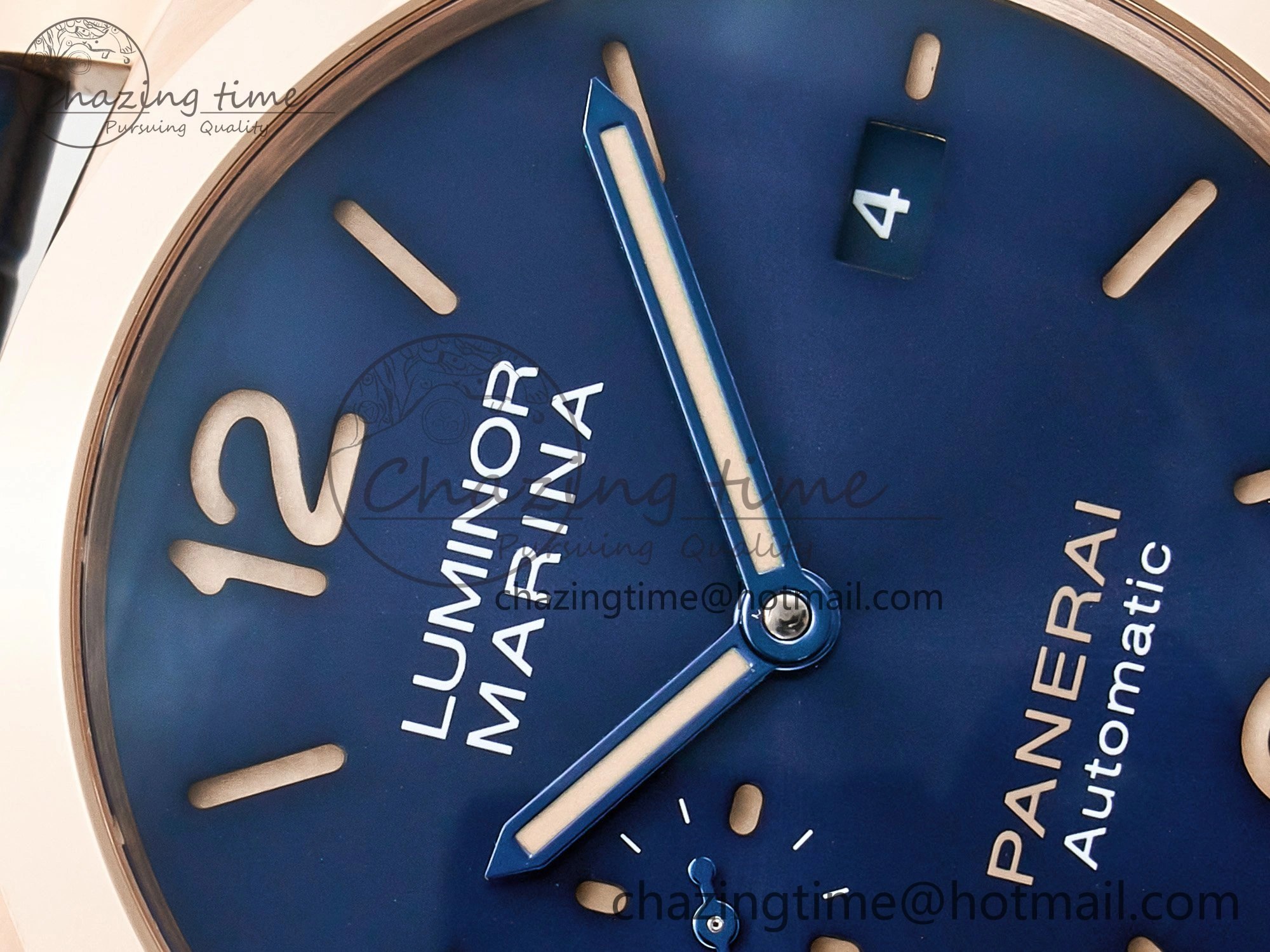 PAM1157 W TTF 1:1 Best Edition on Blue Leather Strap P9010
