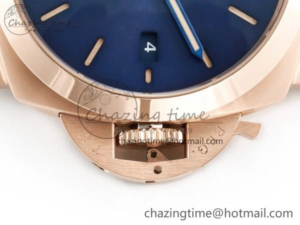PAM1157 W TTF 1:1 Best Edition on Blue Leather Strap P9010