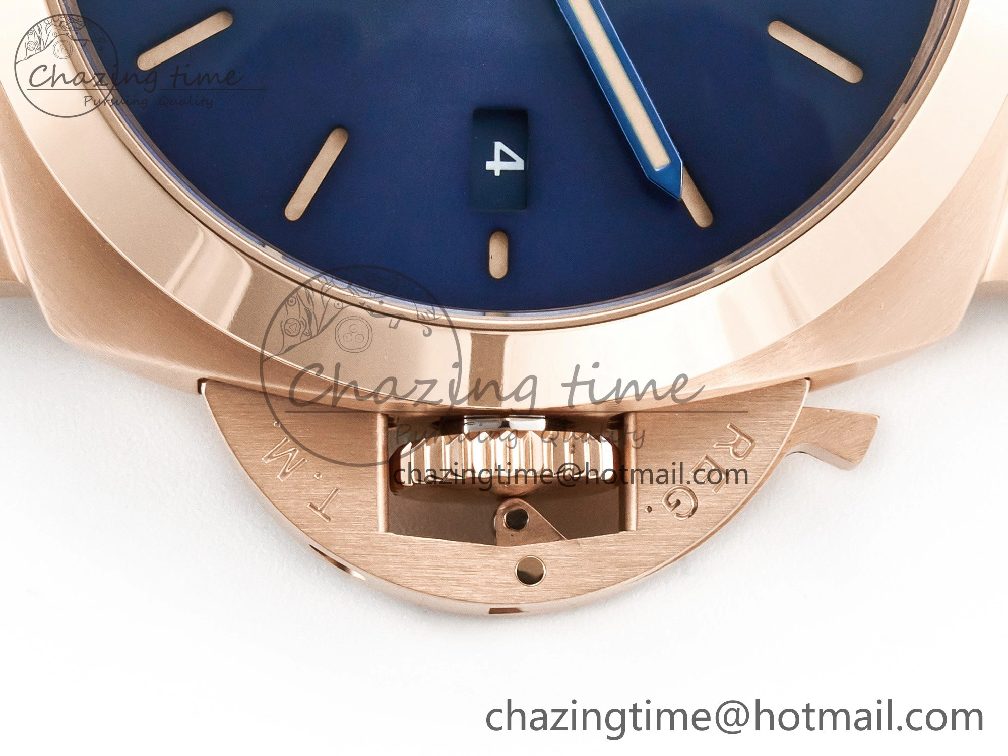 PAM1157 W TTF 1:1 Best Edition on Blue Leather Strap P9010