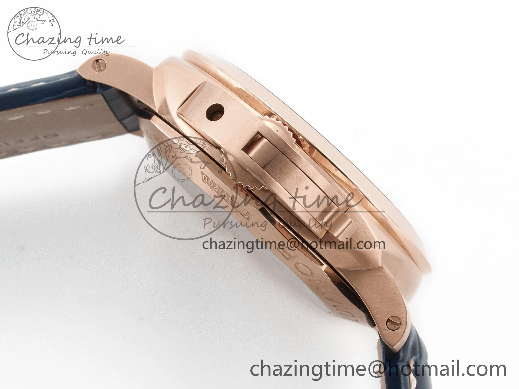 PAM1157 W TTF 1:1 Best Edition on Blue Leather Strap P9010