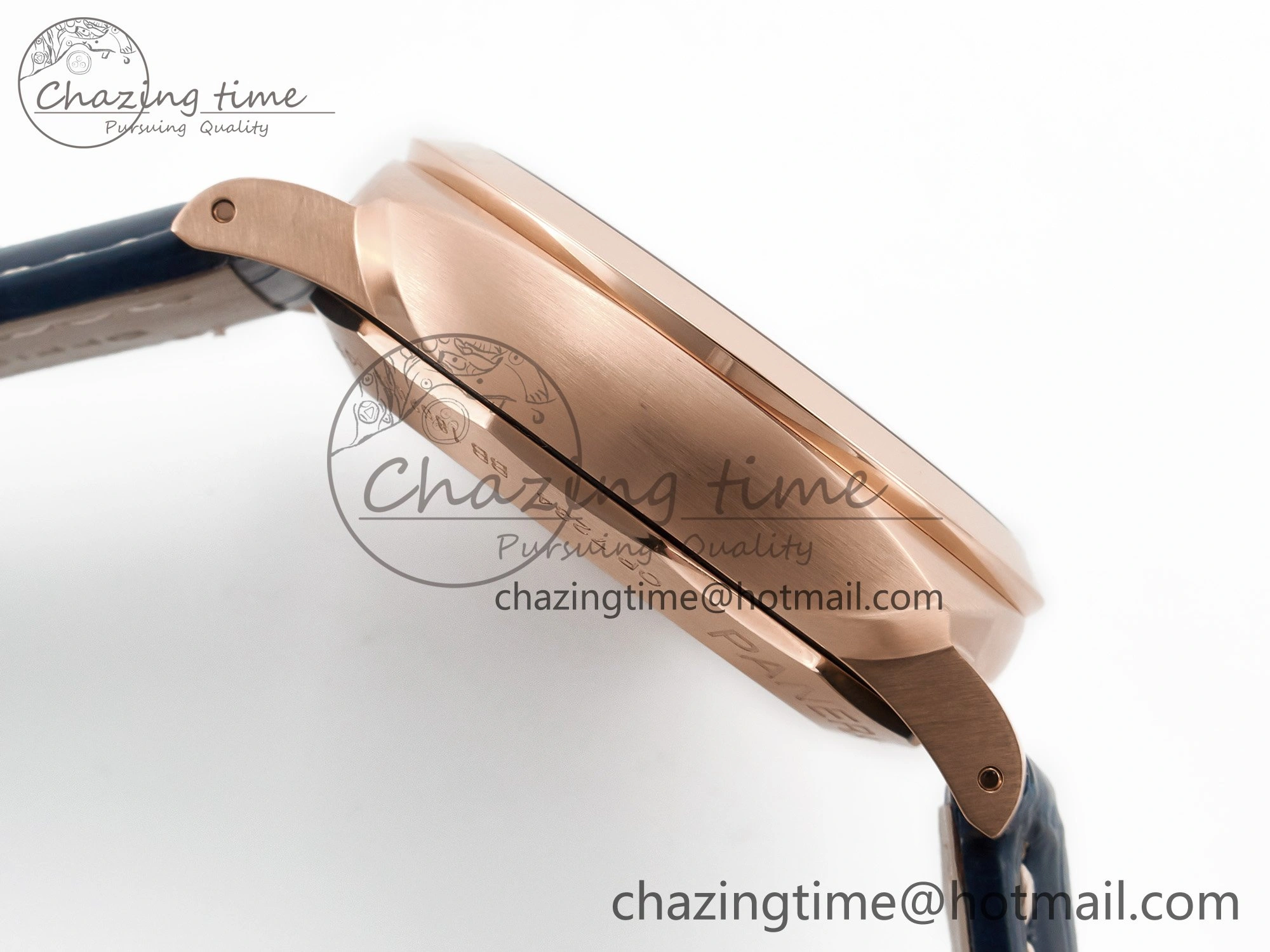 PAM1157 W TTF 1:1 Best Edition on Blue Leather Strap P9010