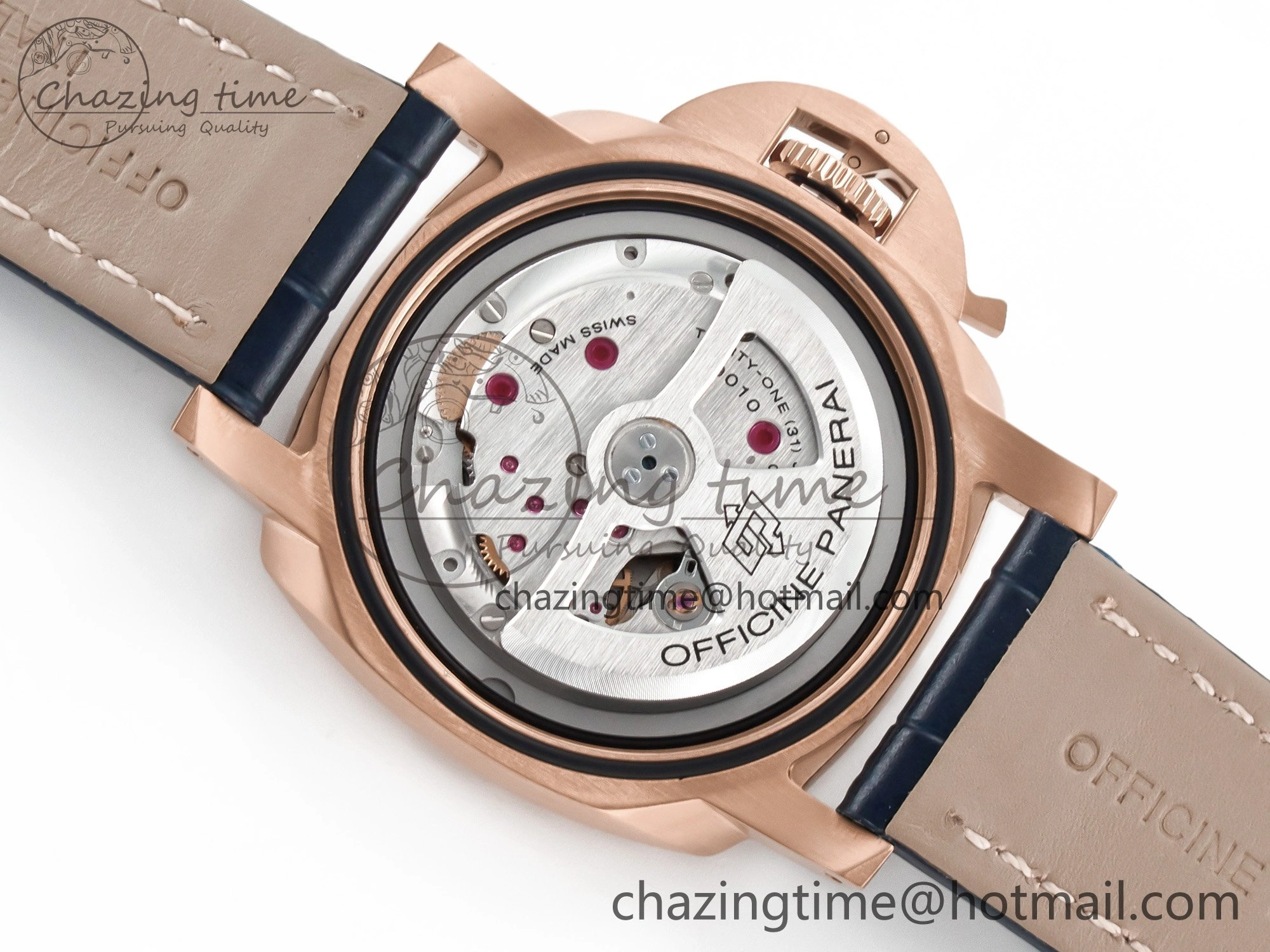 PAM1157 W TTF 1:1 Best Edition on Blue Leather Strap P9010