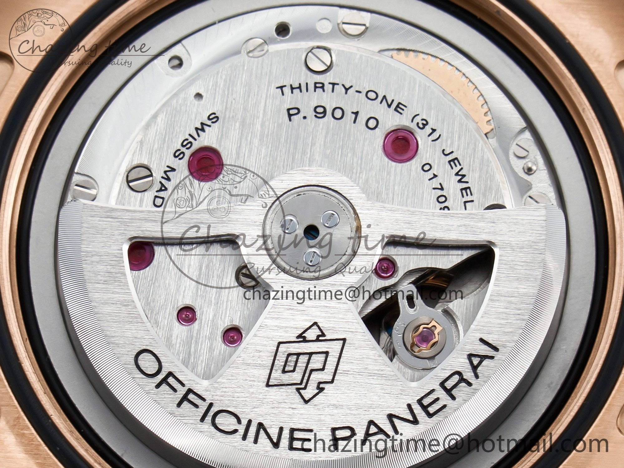 PAM1157 W TTF 1:1 Best Edition on Blue Leather Strap P9010
