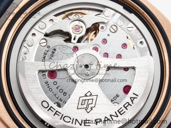 PAM1157 W TTF 1:1 Best Edition on Blue Leather Strap P9010