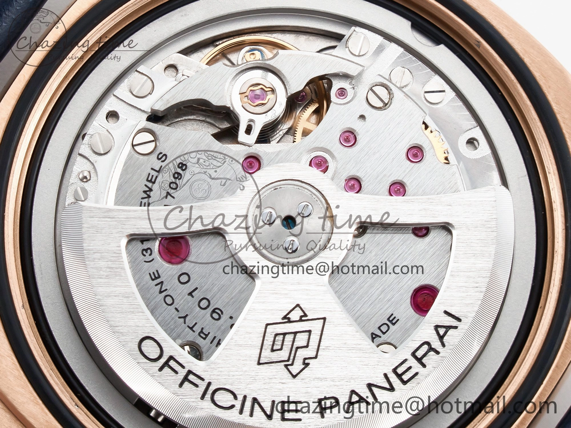 PAM1157 W TTF 1:1 Best Edition on Blue Leather Strap P9010