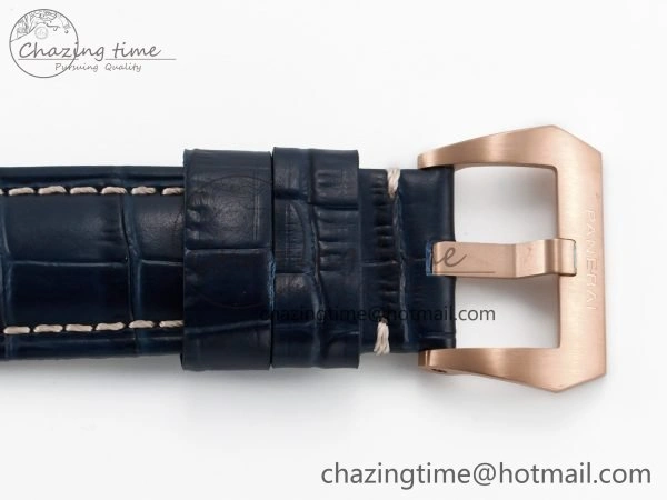 PAM1157 W TTF 1:1 Best Edition on Blue Leather Strap P9010