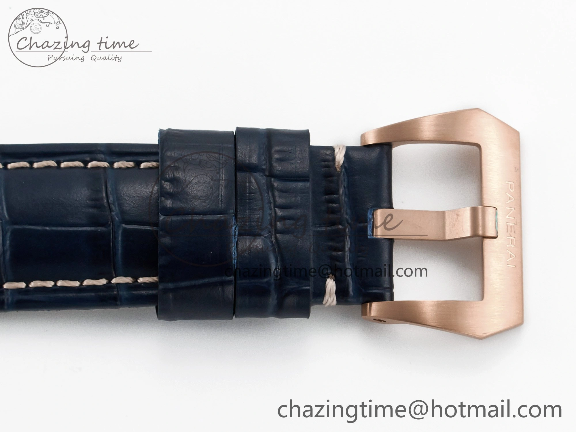 PAM1157 W TTF 1:1 Best Edition on Blue Leather Strap P9010