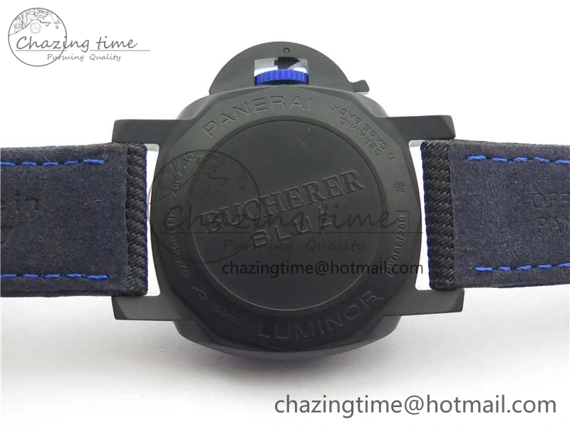 PAM1176 GMT Bucherer VSF 1:1 Best Edition Black Dial on Textile Strap P.9011 Super Clone