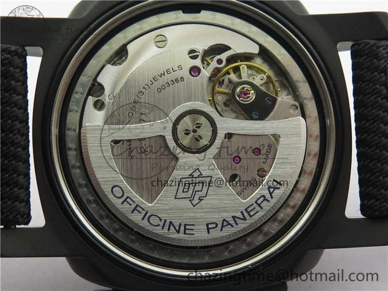 PAM1176 GMT Bucherer VSF 1:1 Best Edition Black Dial on Textile Strap P.9011 Super Clone