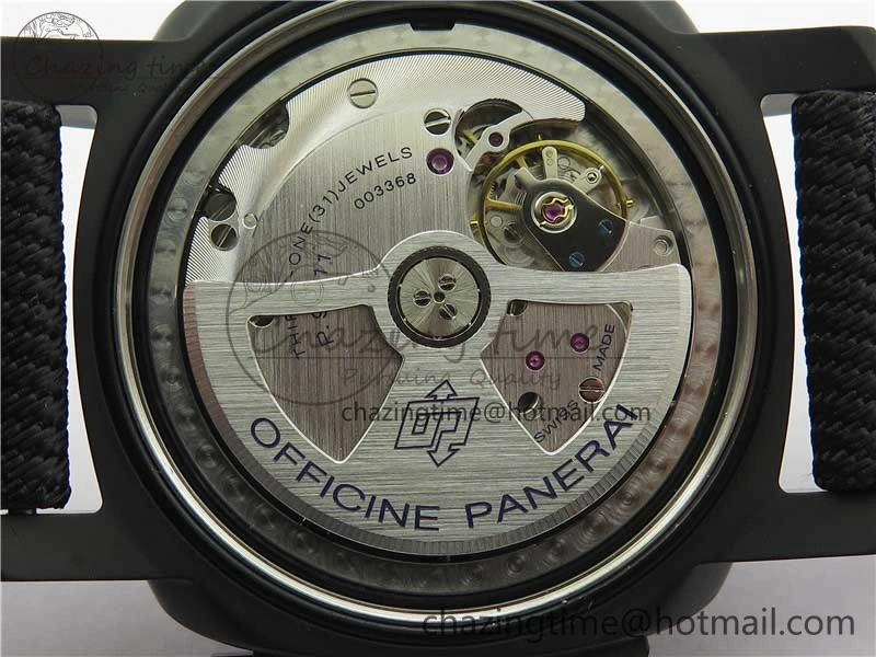PAM1176 GMT Bucherer VSF 1:1 Best Edition Black Dial on Textile Strap P.9011 Super Clone