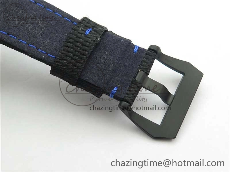 PAM1176 GMT Bucherer VSF 1:1 Best Edition Black Dial on Textile Strap P.9011 Super Clone