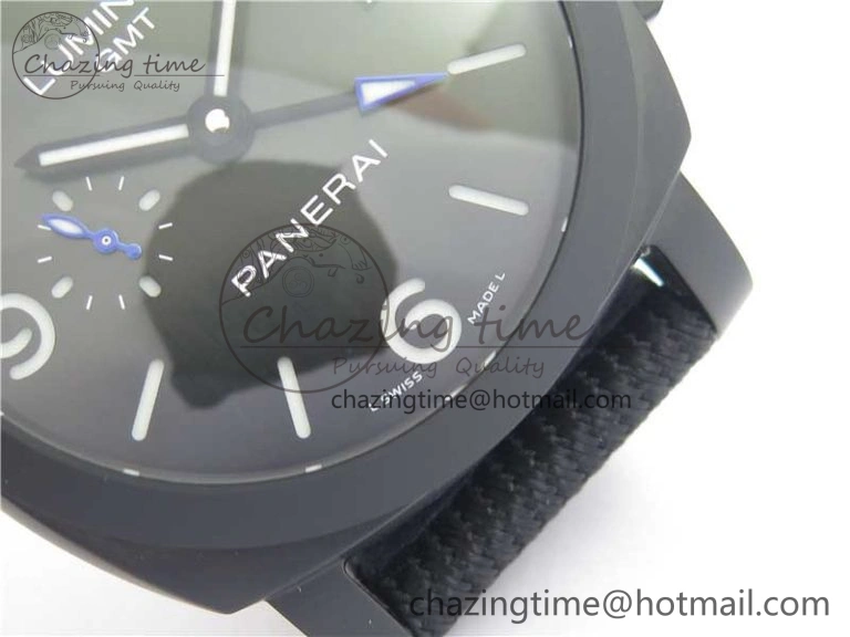PAM1176 GMT Bucherer VSF 1:1 Best Edition Black Dial on Textile Strap P.9011 Super Clone