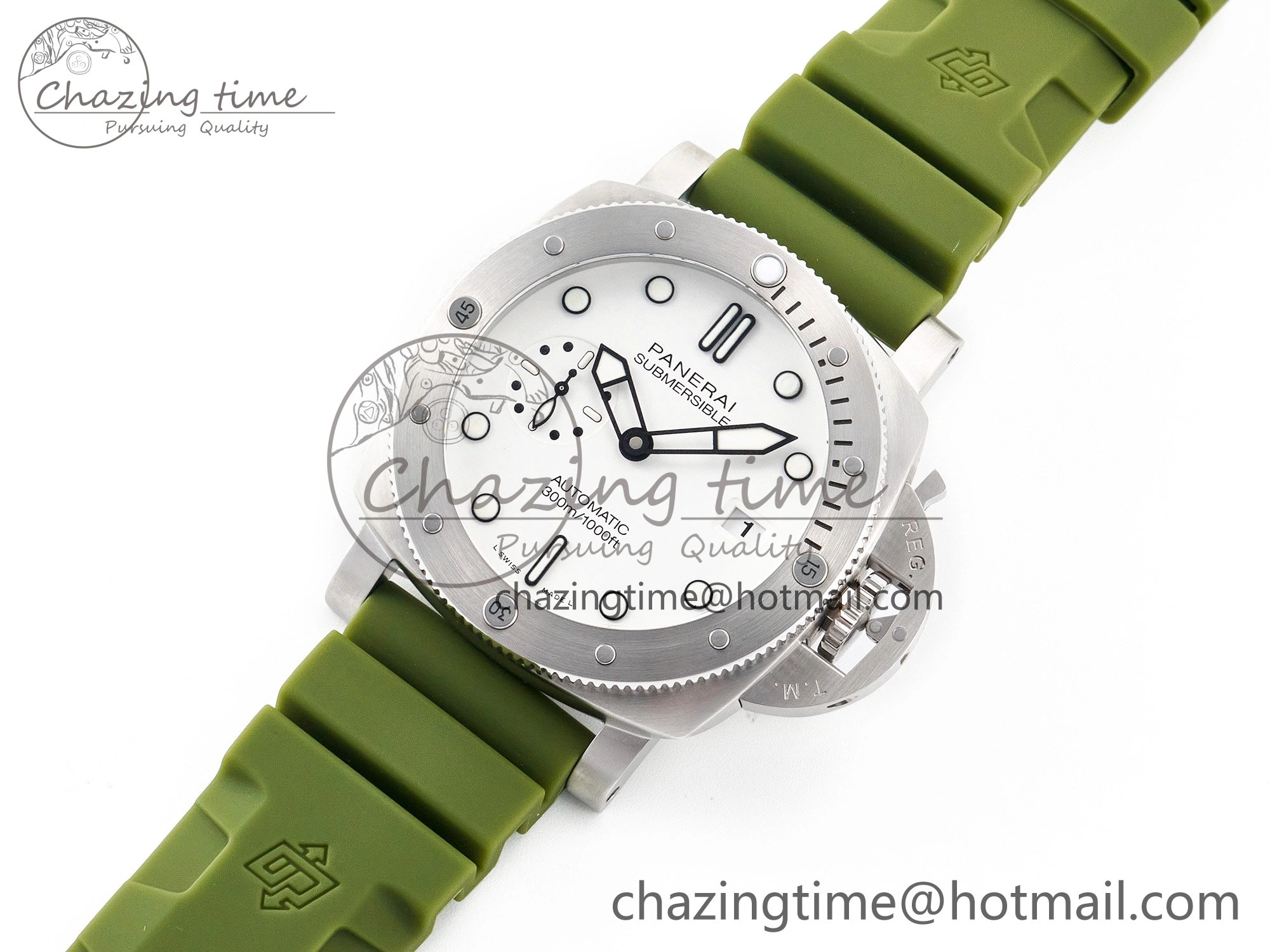PAM1226 V SS TTF 1:1 Best Edition on Green Rubber Strap P900