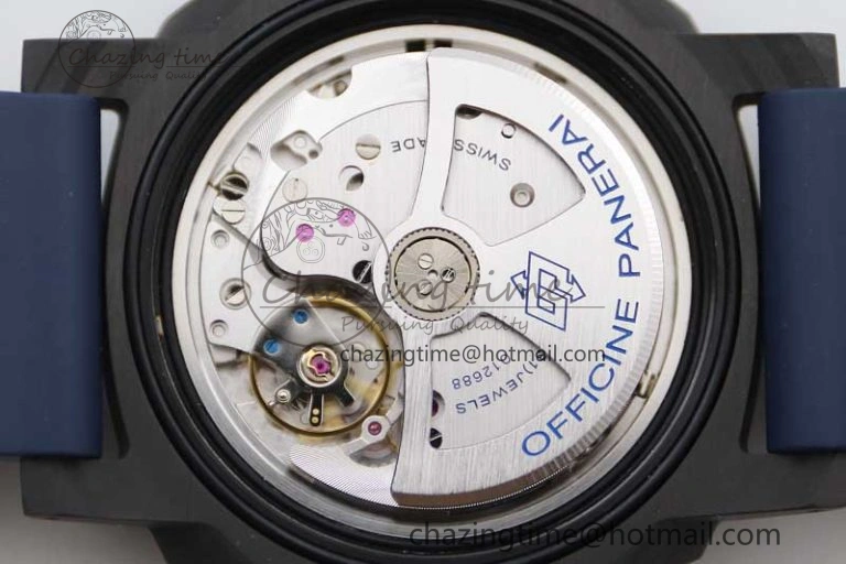 PAM1232 QuarantaQuattro Blu Abisso VSF Best Edition on Blue Rubber Strap P.9000