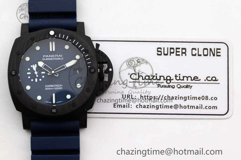 PAM1232 QuarantaQuattro Blu Abisso VSF Best Edition on Blue Rubber Strap P.9000