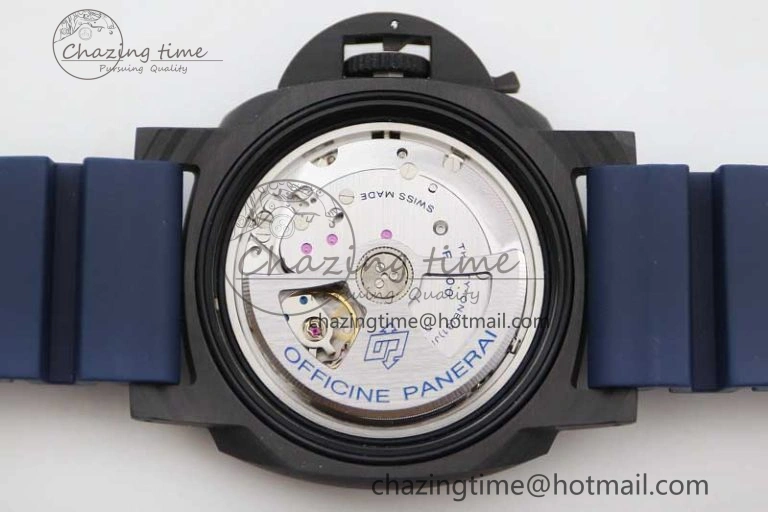 PAM1232 QuarantaQuattro Blu Abisso VSF Best Edition on Blue Rubber Strap P.9000